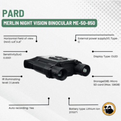 pard merlin night vision binocular me-50-850