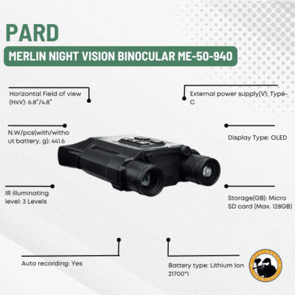 pard merlin night vision binocular me-50-940