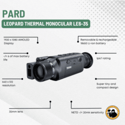 pard leopard thermal monocular le6-35