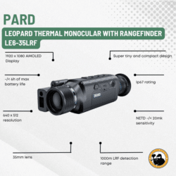 pard leopard thermal monocular with rangefinder le6-35lrf