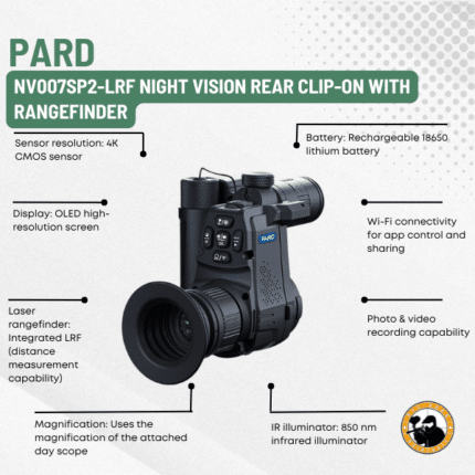 pard nv007sp2-lrf night vision rear clip-on with rangefinder