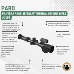 pard pantera pa6z-25/50lrf thermal imaging rifle scope