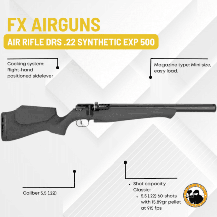 fx airguns air rifle drs .22 synthetic exp 500