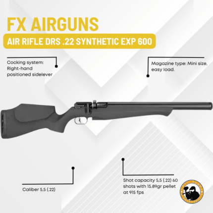 fx airguns air rifle drs .22 synthetic exp 600