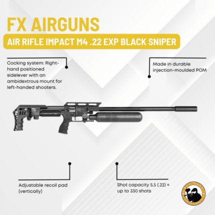 fx airguns air rifle impact m4 .22 exp black sniper