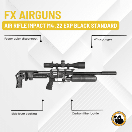 fx airguns air rifle impact m4 .22 exp black standard