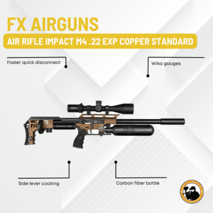 fx airguns air rifle impact m4 .22 exp copper standard