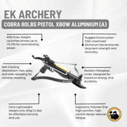 ek archery cobra 80lbs pistol xbow aluminium (a)