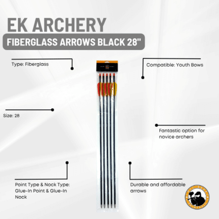 ek archery fiberglass arrows black 28"