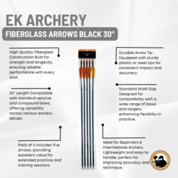 ek archery fiberglass arrows black 30"