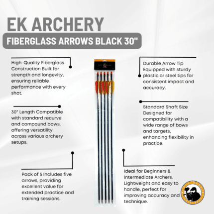 ek archery fiberglass arrows black 30"