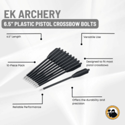 ek archery 6.5″ plastic pistol crossbow bolts