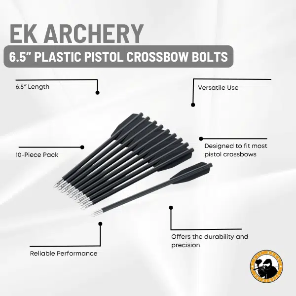 ek archery 6.5″ plastic pistol crossbow bolts