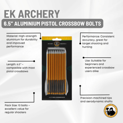 ek archery 6.5″ aluminium pistol crossbow bolts