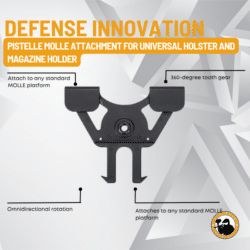 pistelle molle attachment for universal holster and magazine holder