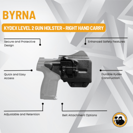 byrna kydex level 2 gun holster - right hand carry