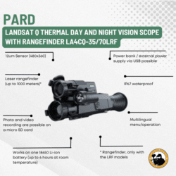 pard landsat q thermal day and night vision scope with rangefinder la4cq-35/70lrf