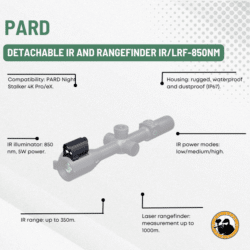 pard detachable ir and rangefinder ir/lrf-850nm