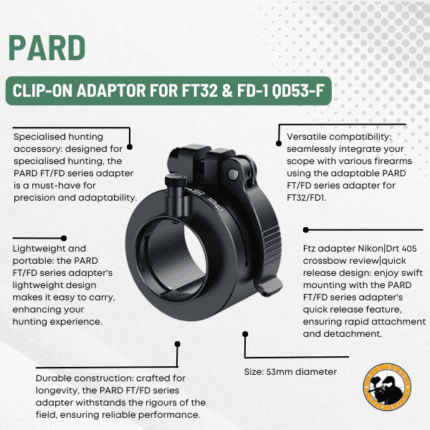 pard clip-on adaptor for ft32 & fd-1 qd53-f