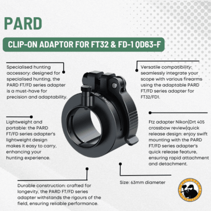 pard clip-on adaptor for ft32 & fd-1 qd63-f