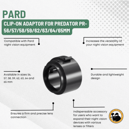 pard clip-on adaptor for predator pr-56/57/58/59/62/63/64/65mm