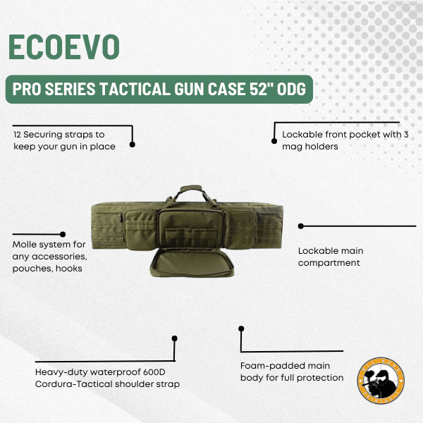 ecoevo pro series tactical gun case 52" odg