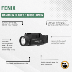 fenix handgun gl19r 2.0 12000 lumen