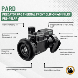 pard predator 640 thermal front clip-on 45mm lrf pr6-45lrf