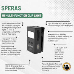 speras u1 multi-function clip light