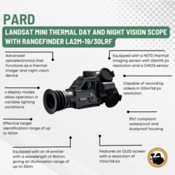 pard landsat mini thermal day and night vision scope with rangefinder la2m-19/30lrf