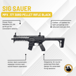 sig sauer mpx .177 30rd pellet rifle black