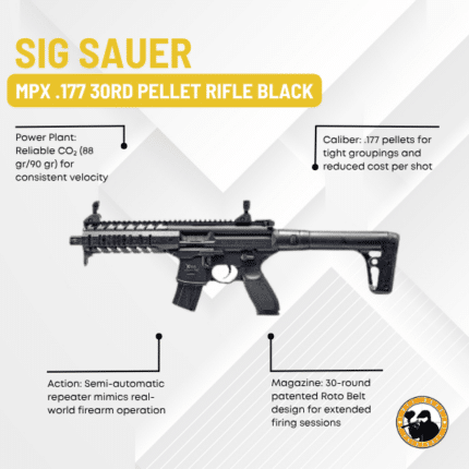 sig sauer mpx .177 30rd pellet rifle black