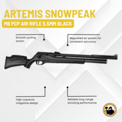 artemis snowpeak m9 pcp air rifle 5.5mm black