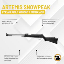 artemis snowpeak pcp air rifle wf600p 5.5mm black