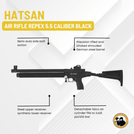hatsan air rifle repex 5.5 caliber black