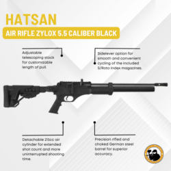 hatsan air rifle zylox 5.5 caliber black