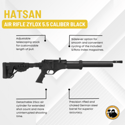 hatsan air rifle zylox 5.5 caliber black