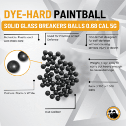 dyehard solid glass breakers balls 0.68 caliber 5g