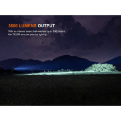 fenix tk25r flashlight 3600 lumen