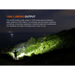 fenix hl45r rechargeable headlamp 1000lm