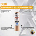 duke blue marking projectiles 0.68 caliber 100/500 count