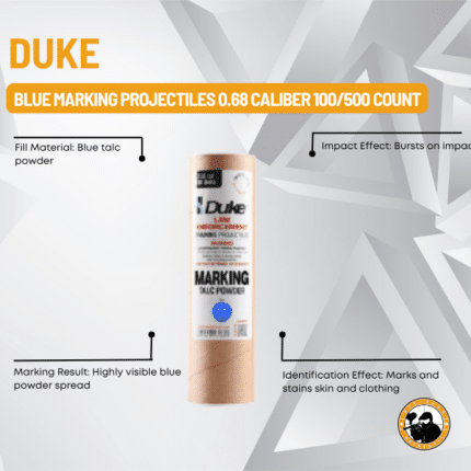 duke blue marking projectiles 0.68 caliber 100/500 count