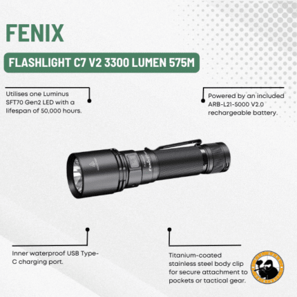 fenix flashlight c7 v2 3300 lumen 575m