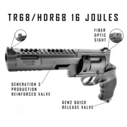 defender package tr68 hdr68 16 joules 360fps+ revolver reinforced valve with gen2 quick air release valve (.68 cal)