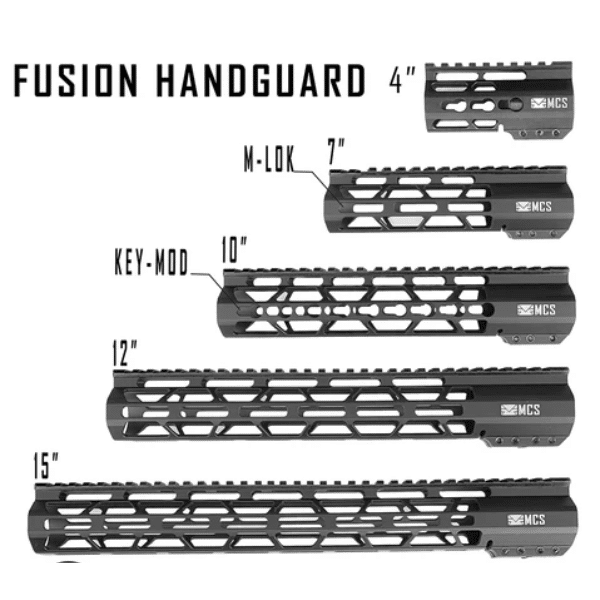 fusion tactical handguard keymod / m-lok 4 7 or 10 inches