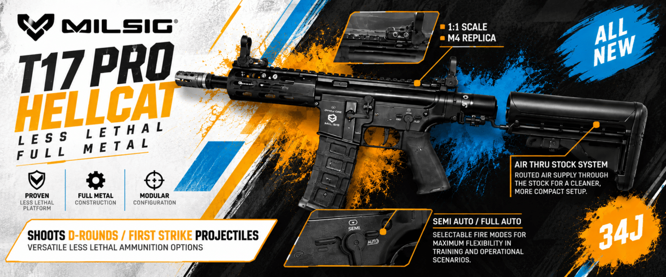 milsig t17 pro hellcat less lethal full metal