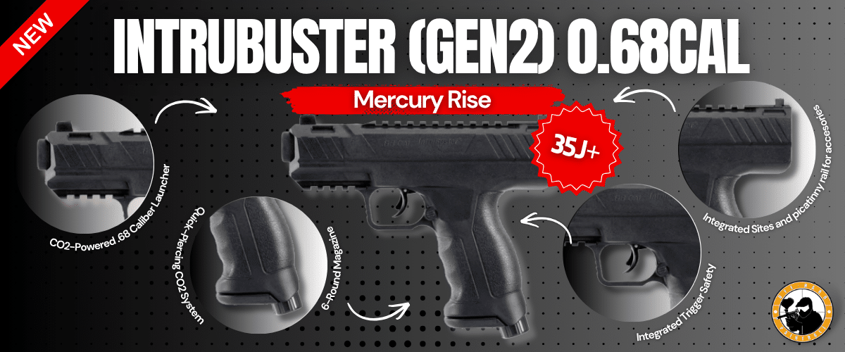 Mercury Rise IntruBuster Gen2 .68 Cal Launcher Pistol Black