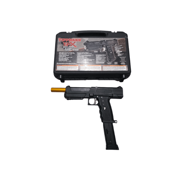 tippmann tipx (tpx) 0.68 caliber black (lightly used) extended barrel + extended magazine