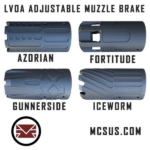 mcs lvoa adjustable muzzle brake – 22mm