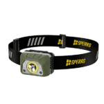 speras b9 rechargeable headlamp – 600 lumens – uv & red light